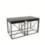 Hanah Home Defne - Juego de mesas de centro Antracita y Negro